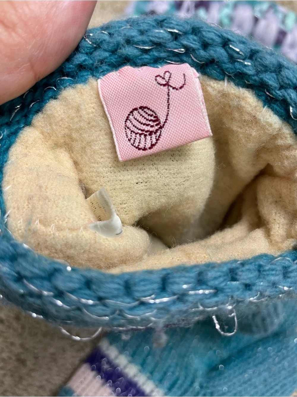 Urban Outfitters Teal‎ Knit Mittens & Multicolor Beanie Set